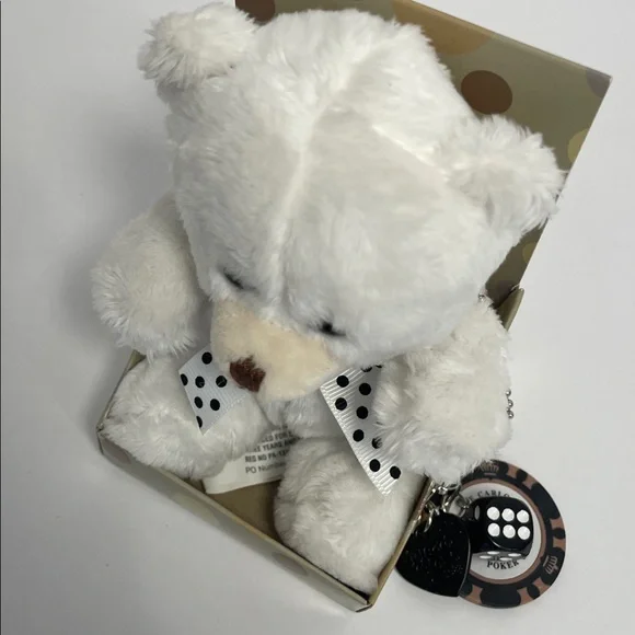 NWOT Burton + Burton Bear with Polka Dot Bow & Keychain Charm Set - Picture 8 of 8